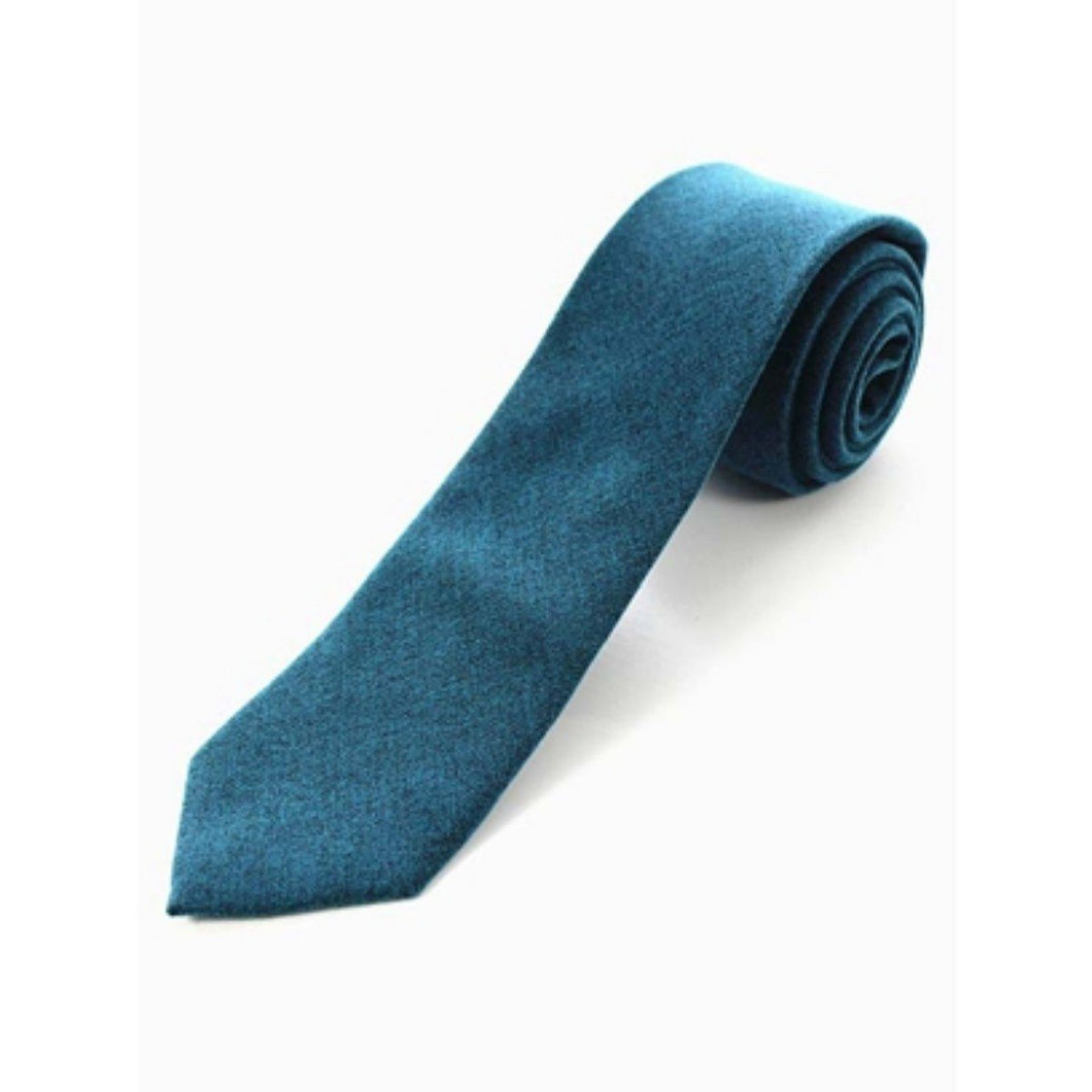 Azure Blue Cashmere Skinny Tie Neckties JayKirbyTies 