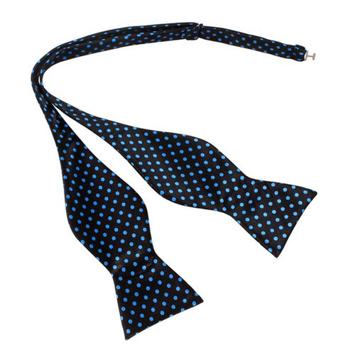 Black & Blue Polka Dot Bow Tie Bow Ties JayKirbyTies 