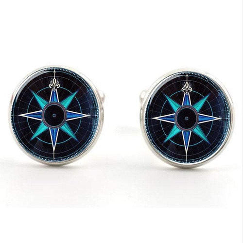 Black Compass Cufflinks Cufflinks JayKirbyTies 