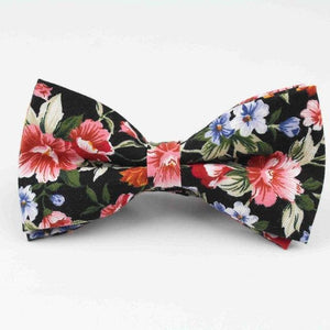 Black Floral Designer Bow Tie Bow Ties JayKirbyTies 