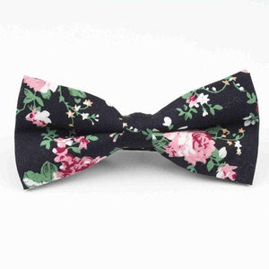Black Floral Pattern Bow Tie Bow Ties JayKirbyTies 