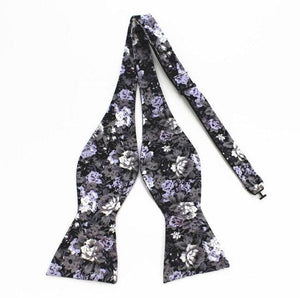Black Floral Self-Tie Bow Tie Australia