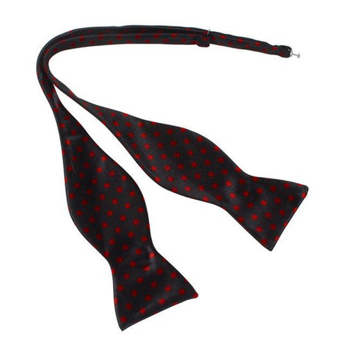 Black & Red Polka Dot Bow Tie Bow Ties JayKirbyTies 