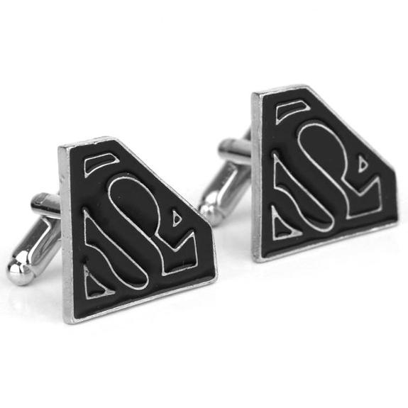 Black Superman Symbol Cufflinks Cufflinks JayKirbyTies 