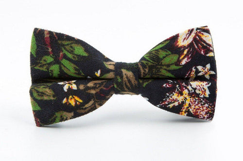 Black Tropical Bow Tie Bow Ties JayKirbyTies 