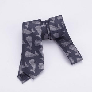 Black Whale Skinny Tie Neckties JayKirbyTies 