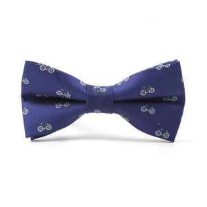 Blue Bicycle Pattern Bow Tie Bow Ties JayKirbyTies 