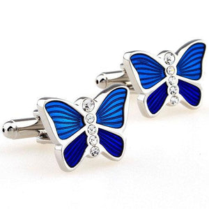 Blue Butterfly Cufflinks Cufflinks JayKirbyTies 