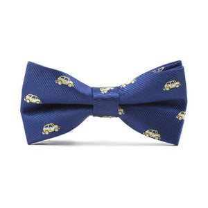 Blue Car Pattern Bow Tie Bow Ties JayKirbyTies 