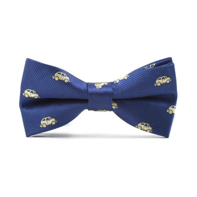 Blue Car Pattern Bow Tie Bow Ties JayKirbyTies 