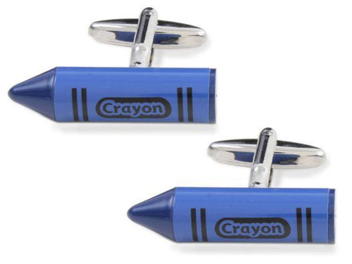 Blue Crayon Cufflinks Cufflinks JayKirbyTies 