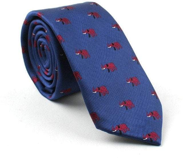 Blue Elephant Skinny Tie Australia