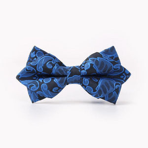 Blue Floral Bow Tie Bow Ties JayKirbyTies 