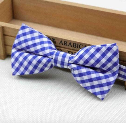 Blue Gingham Bow Tie Bow Ties JayKirbyTies 