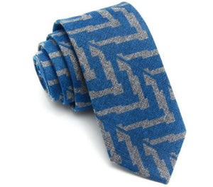 Blue & Gray Wool Skinny Tie Australia
