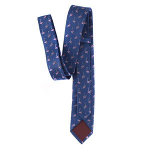 Blue Pink Flamingo Tie Neckties JayKirbyTies 