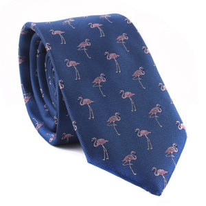 Blue Pink Flamingo Tie Neckties JayKirbyTies 