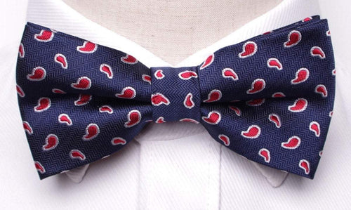Blue Red Paisley Bow Tie Bow Ties JayKirbyTies 