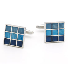 Load image into Gallery viewer, Blue Square Cufflinks Cufflinks JayKirbyTies 
