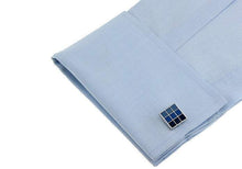 Load image into Gallery viewer, Blue Square Cufflinks Cufflinks JayKirbyTies 