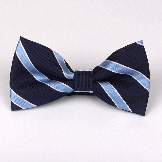 Blue Striped Bow Tie Bow Ties JayKirbyTies 