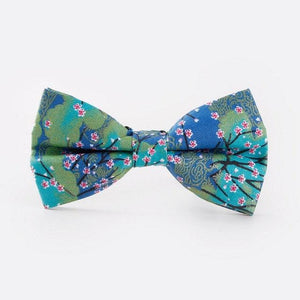 Blue/Green Floral Bow Tie Bow Ties JayKirbyTies 