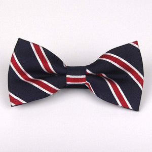 Blue/Red Striped Bow Tie Bow Ties JayKirbyTies 