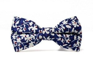 Blue/White Floral Bow Tie Bow Ties JayKirbyTies 