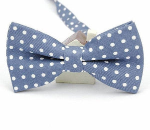 Blue/White Polka Dot Bow Tie Bow Ties JayKirbyTies 