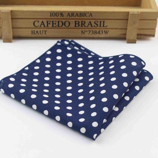 Blue/White Polka Dot Pocket Square Pocket Squares JayKirbyTies 