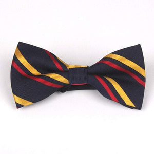 Blue/Yellow/Red Striped Bow Tie Bow Ties JayKirbyTies 