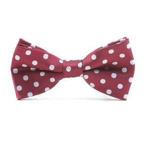 Boys Burgundy Polka Dot Bow Tie Bow Ties JayKirbyTies 