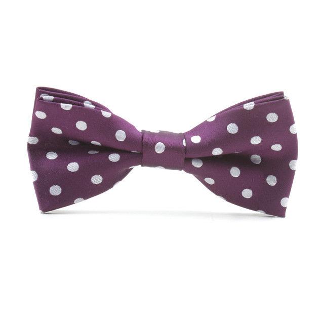 Boys Purple Polka Dot Bow Tie Bow Ties JayKirbyTies 