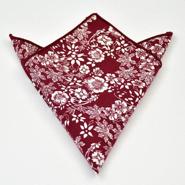 Red Floral Pocket Square Australia