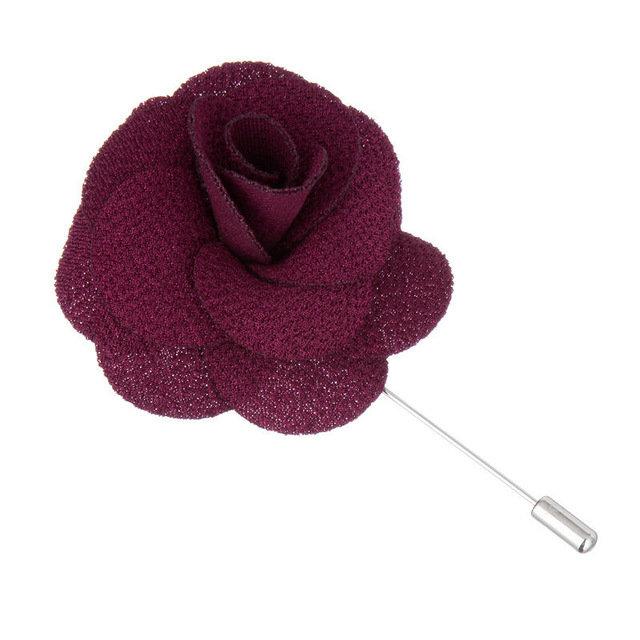 Burgundy Lapel Flower Lapel Flowers JayKirbyTies 