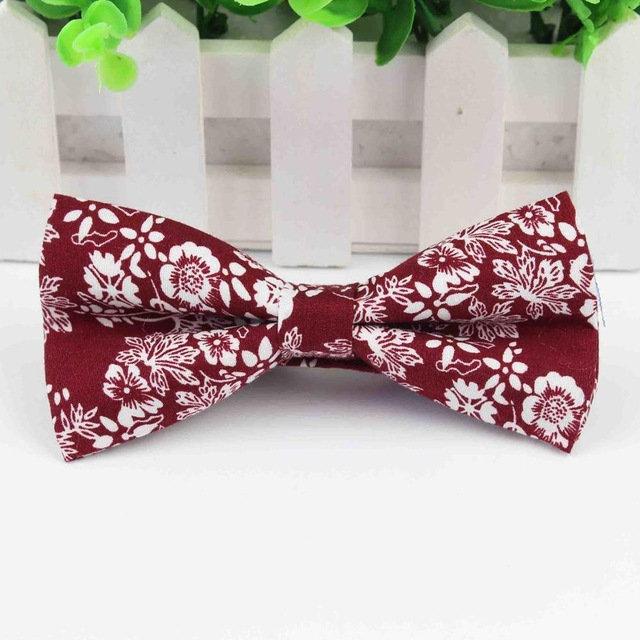 Burgundy Paisley Floral Bow Tie Bow Ties JayKirbyTies 