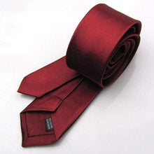 Load image into Gallery viewer, Burgundy Skinny Tie Neckties JayKirbyTies 
