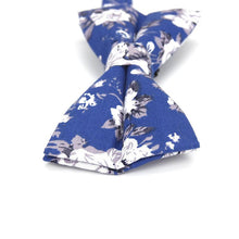 Load image into Gallery viewer, Cobalt Blue Floral Bow Tie Bow Ties JayKirbyTies 