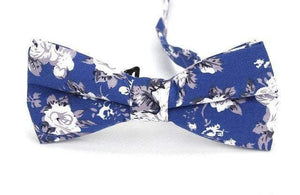 Cobalt Blue Floral Bow Tie Bow Ties JayKirbyTies 