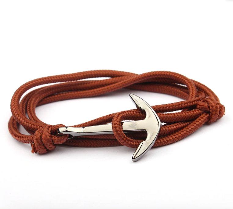 Copper Bronze Men's Anchor Rope Bracelet Australia