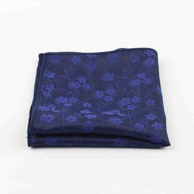 Deep Purple Floral Pocket Square Pocket Squares JayKirbyTies 
