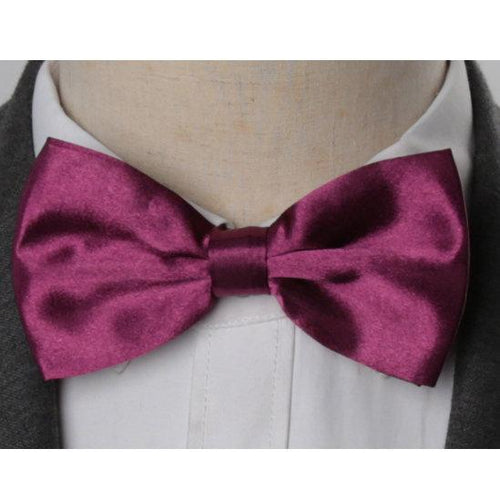 Deep Purple Satin Bow Tie Australia