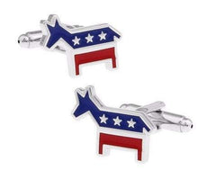 Load image into Gallery viewer, Democratic Donkey Cufflinks Cufflinks JayKirbyTies 