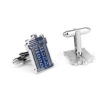Load image into Gallery viewer, Dr Who Tardis Police Box Cufflinks Cufflinks JayKirbyTies 