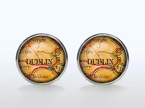 Dublin Map Cufflinks Cufflinks JayKirbyTies 