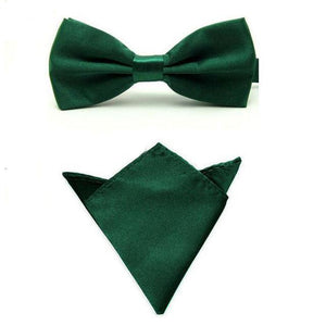 Emerald Green Bow Tie & Pocket Square Set Bow Tie + Square JayKirbyTies 