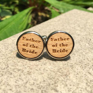 Father of the Bride Wood Cufflinks Cufflinks JayKirbyTies 