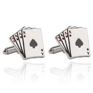 Four Aces Poker Cufflinks Cufflinks JayKirbyTies 