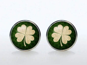 Four Leaf Irish Clover Cufflinks Cufflinks JayKirbyTies 