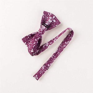 Fuchsia Floral Bow Tie Bow Ties JayKirbyTies 